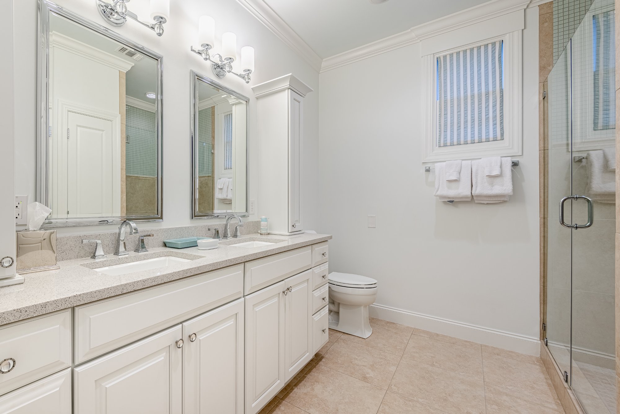 Double vanity primary bathroom Rosemary Beach