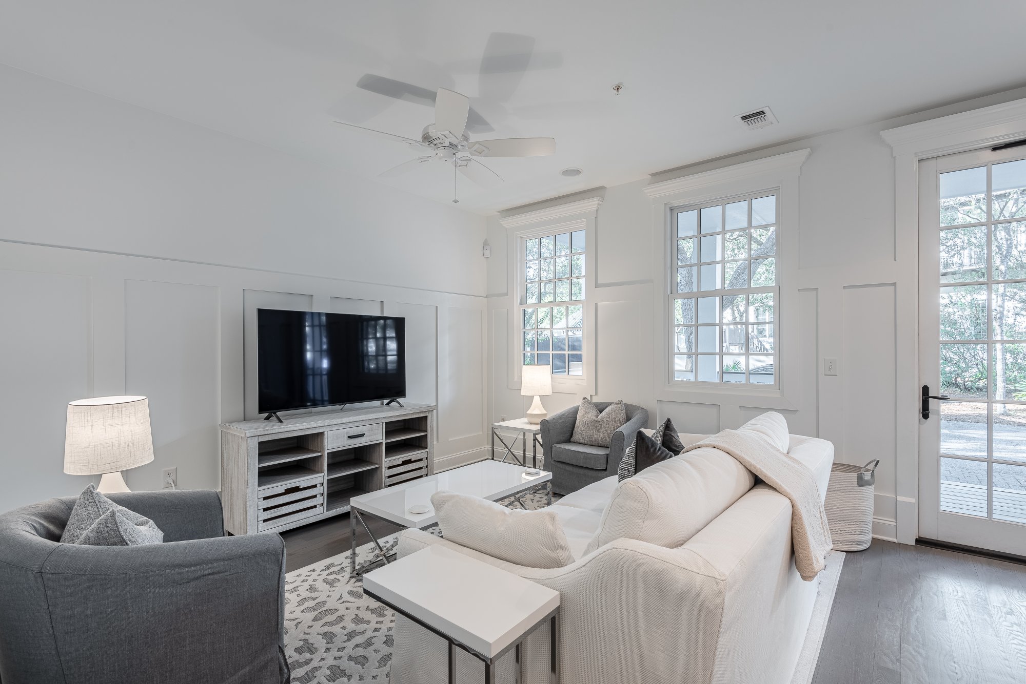 Interior living detail 59 W Water Street Rosemary Beach